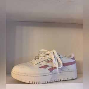 Rebook pink and white Women's Club C Double Revenge Shoes